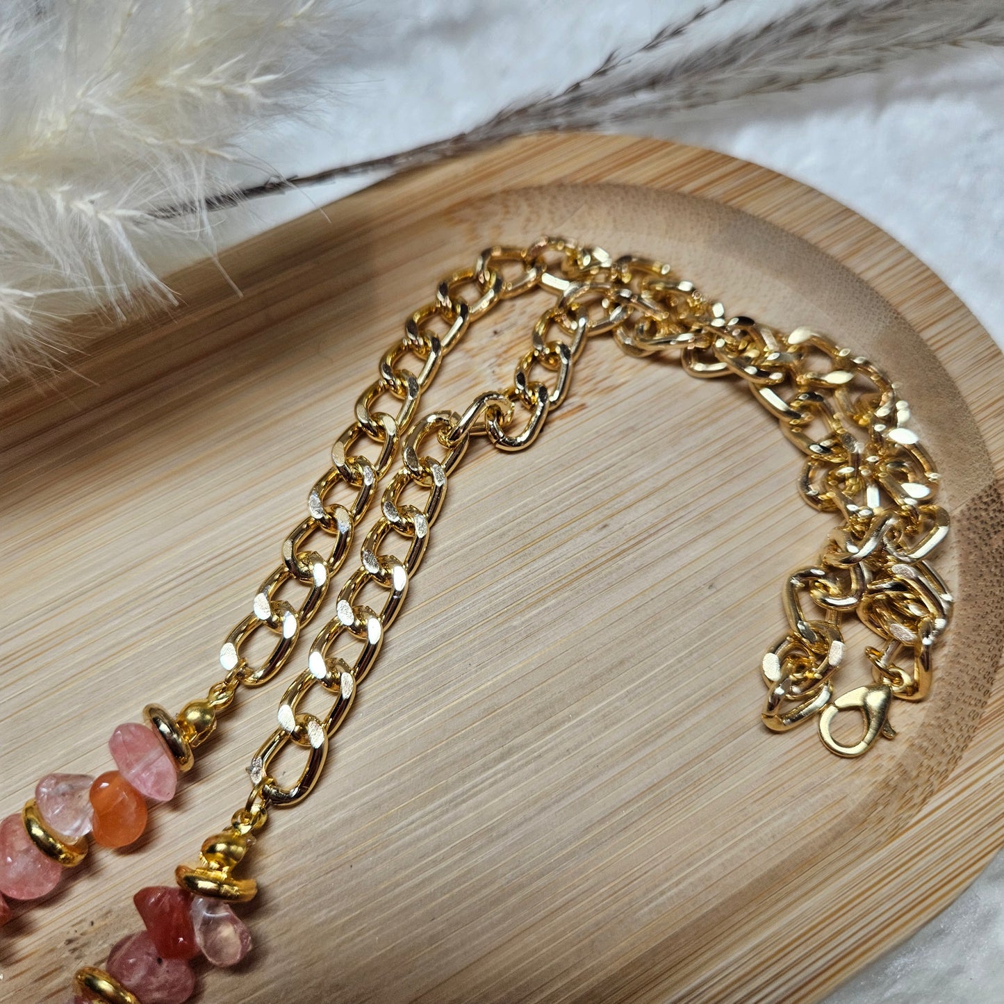 Collier orange/lune