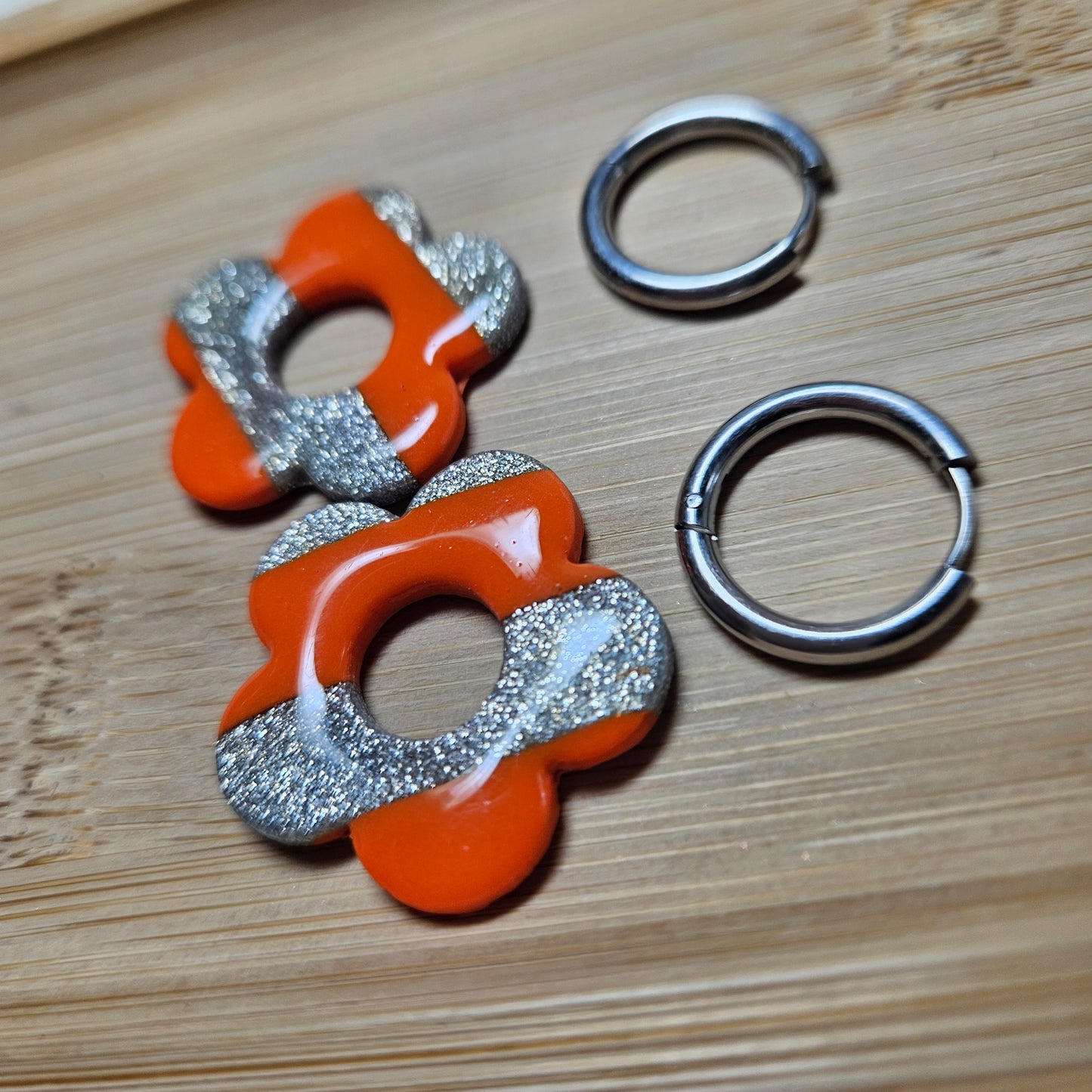 Orange fluo Argenté
