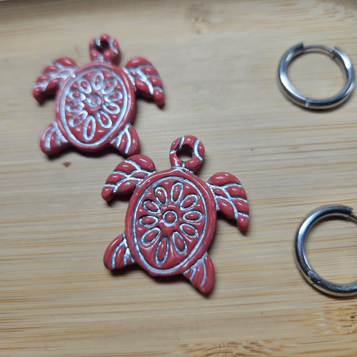 Pampilles Tortue 🐢 - Terracotta / argent